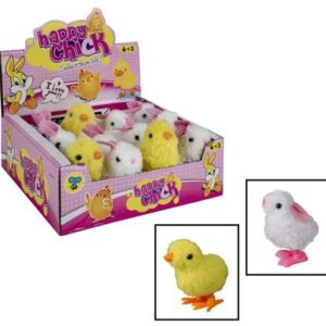 Easter w/up bouncing chick & bunny 8cm