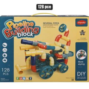 Building blocks diy pipeline set 128pc