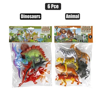 Animals assorted set 6pc 8-10cm