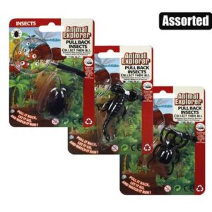 Animals insect pull back 4-8cm asstd