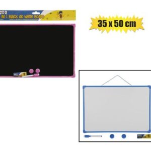 Edu board dry-wipe/chalk+marker 35x50cm