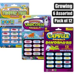 Novelty growing animals in capsules
