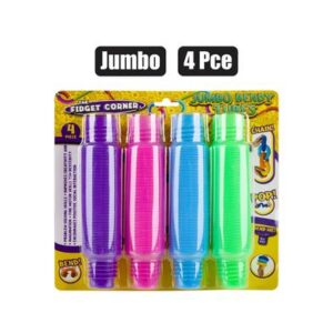 Novelty sensory tube plastic jumbo 4pc