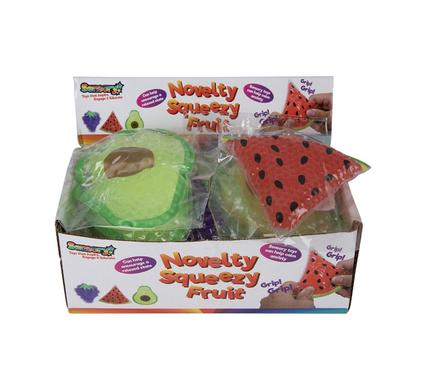Novelty squeezy fruit 8-10cm