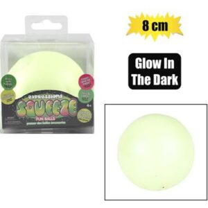 Novelty ball stress glow in dark, 8cm