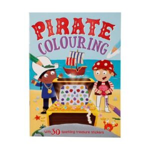 Book colouring pirate crystal sticker