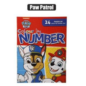 Book colour by number paw patrol