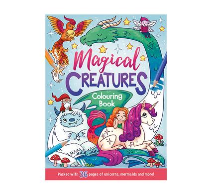 Book colouring magical creatures