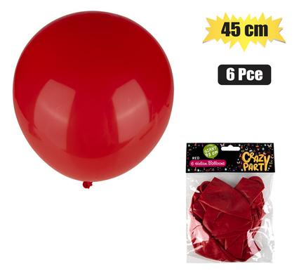 Balloons giant 6pc red f-02