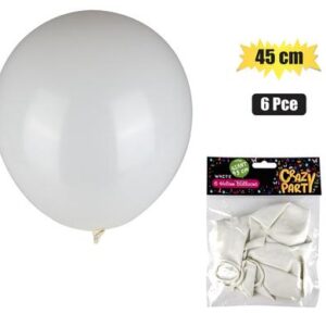 Balloons giant 6pc white f-02