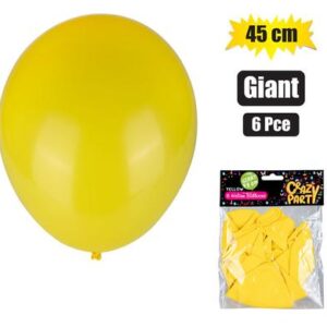 Balloons giant 6pc yellow f-02