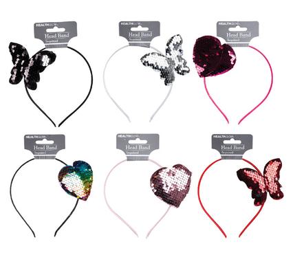 Hair band alice band sequins asstd