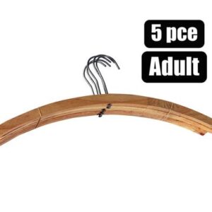 Clothes hangers wooden pack-5 single