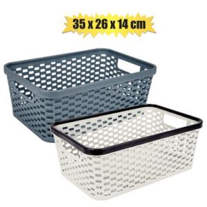 Basket pl honeycomb 35x26x14cm