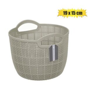 Basket pl mesh design round 19x15cm 3l