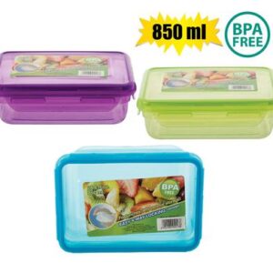 Lunch box clip lock 17x11x6cm 850ml