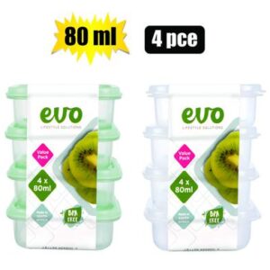 Container mini 80ml 4pc 5,5x,5x2cm evo
