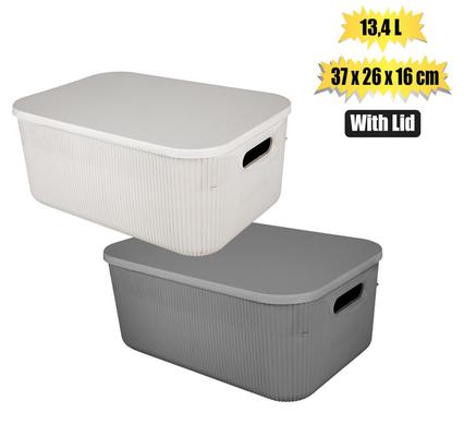 Storage box shell design with lid 13l