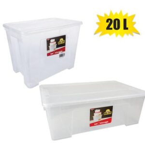 Storage box clear alpha 20l 38x26x29cm