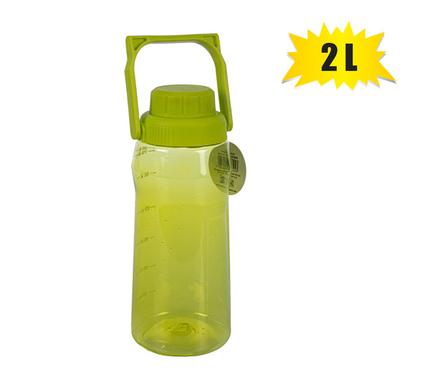 Water bottle pl 2l w/handle