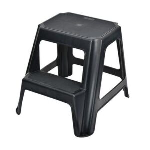 Step stool black 2-step