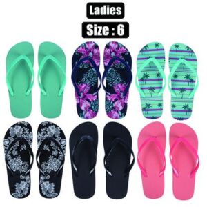 Flip flops ladies asstd size 6