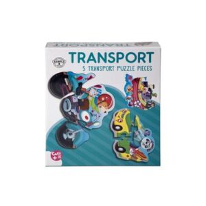 Puzzle jigsaw transport 19pc 5 asstd