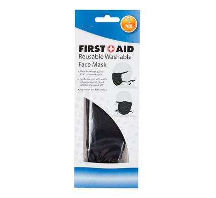 Firstaid face mask fabric washable w/tie