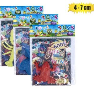 Novelty growing animals 4-7cm assorted